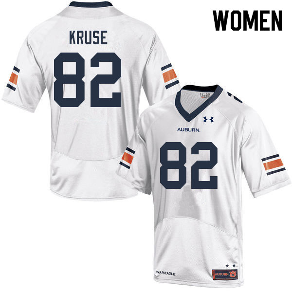 Women's Auburn Tigers #82 Jake Kruse White 2022 College Stitched Football Jersey